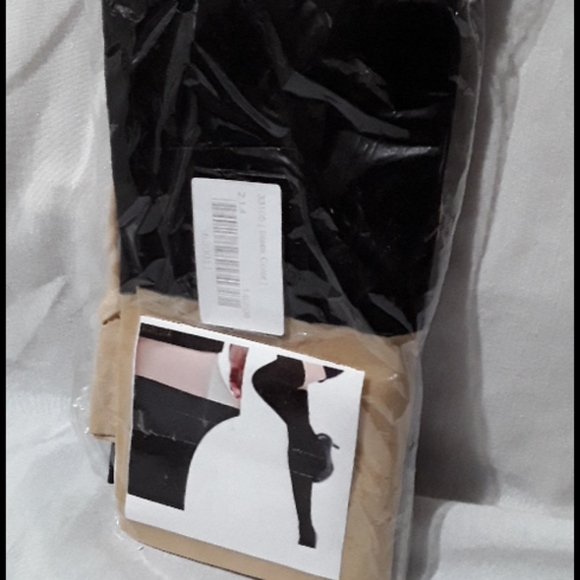 NIP mock over knee black sock hose tights - Picture 3 of 4